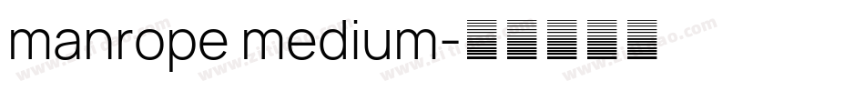 manrope medium字体转换
